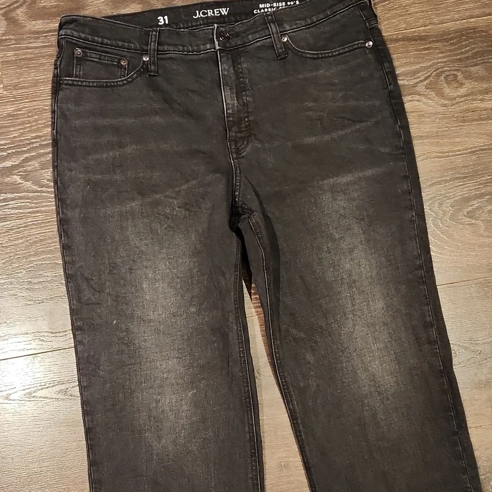 ❤️ J CREW 90s MID-RISE CLASSIC STRAIGHT JEANS, CHARCOAL WASH, 12 (31)